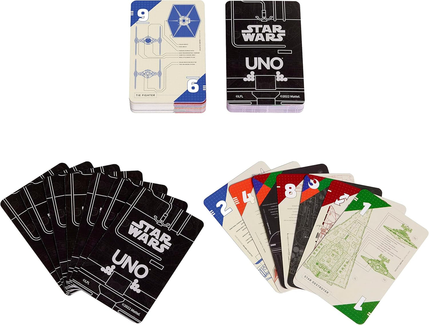 UNO Star Wars Technical Schematics Card