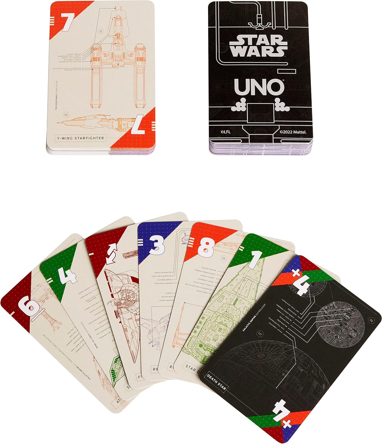 UNO Star Wars Technical Schematics Card
